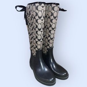 Coach Tristee Lace-Up Rain Boots